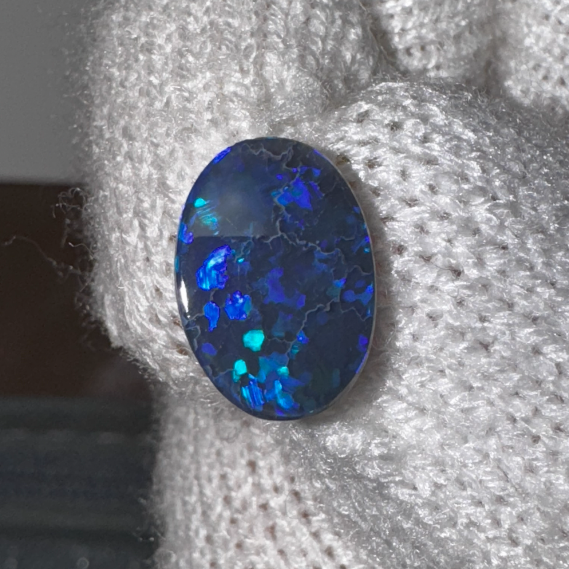 2.44 ct Oval Black Opal