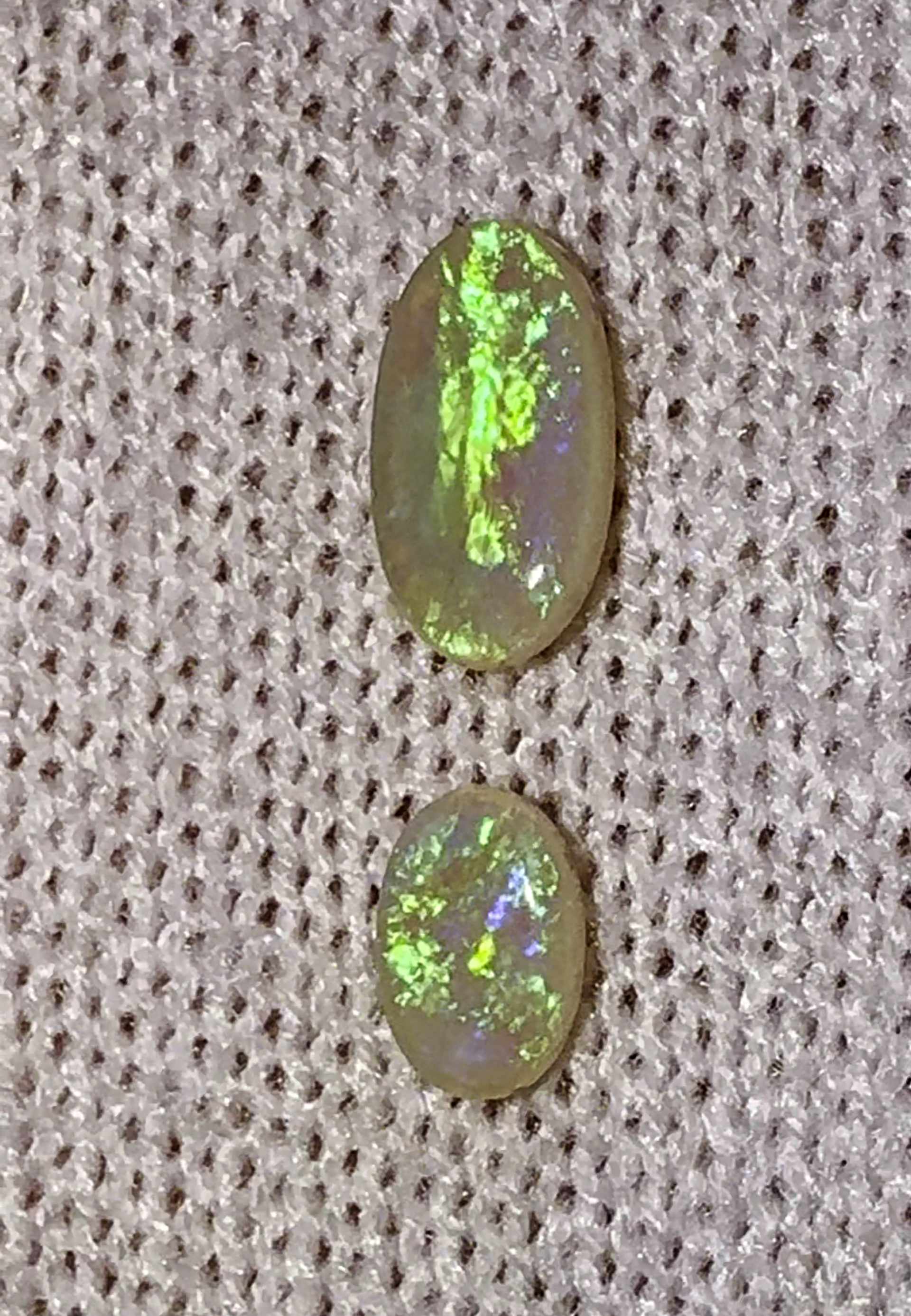 2.3 ct Combined Solid Lightning Ridge Opals, Ring and Pendant Set 